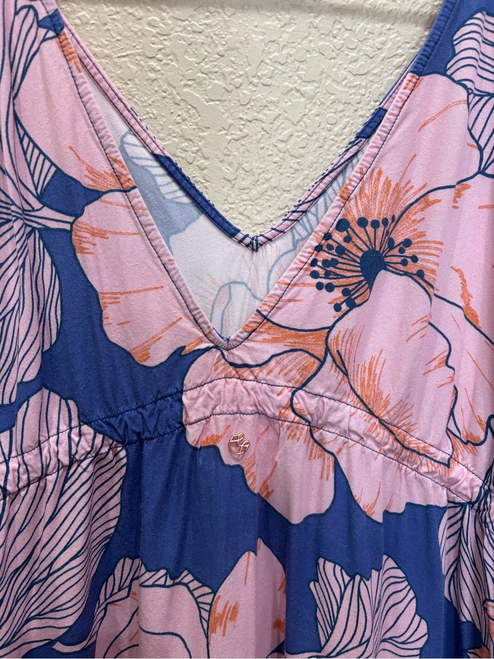 Maaji Floral Kaftan Swim Cover-Up Dress Tropical Vacation Resort Boho Beach Lg - Picture 8 of 9